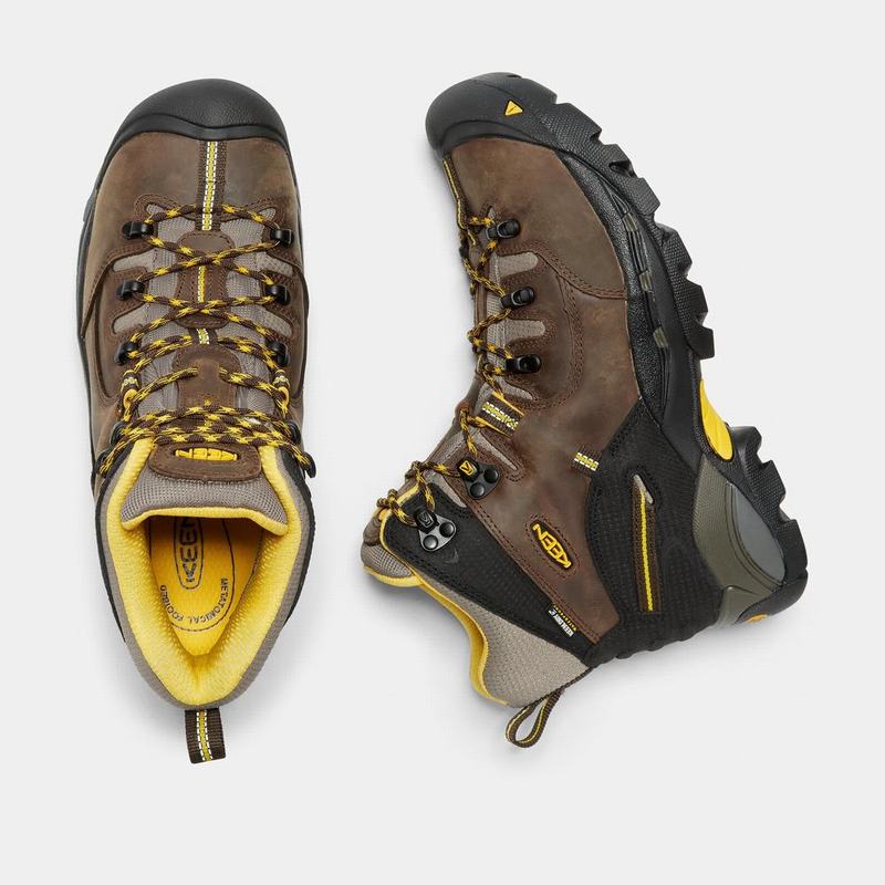 Keen Pittsburgh 6" Steel Toe - Erkek Iş Botu - Kahverengi/Sarı - Türkiye (349580LZO)